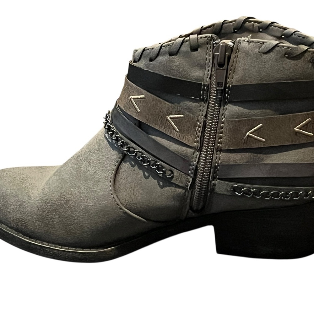 Gray Ankle Boots - Picture 1 of 12